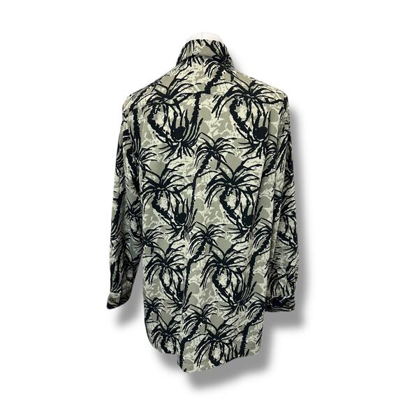 Harve Benard Women’s Long Sleeve Collared Button Down Blouse, Green, size 12 - Picture 4 of 9